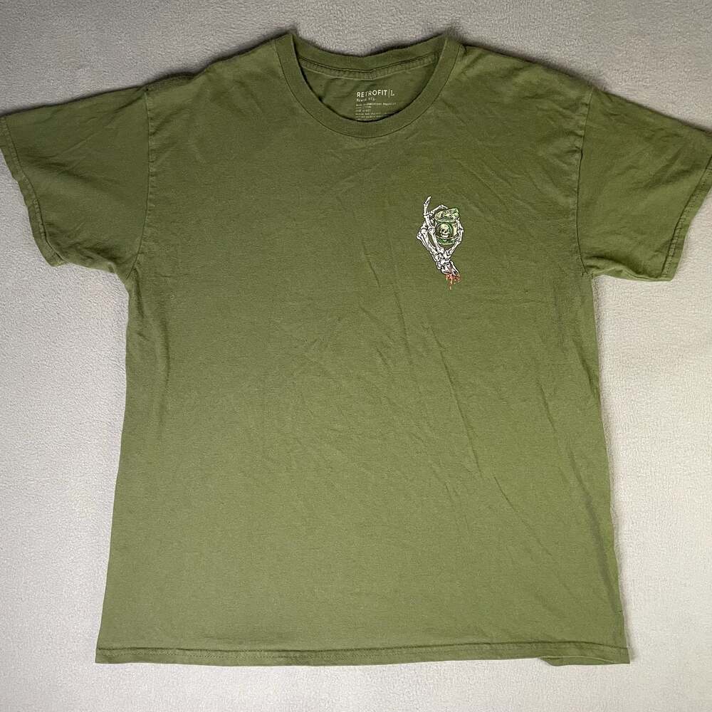 Retrofit Brand Green short sleeve Graphic T-shirt another day another dollar